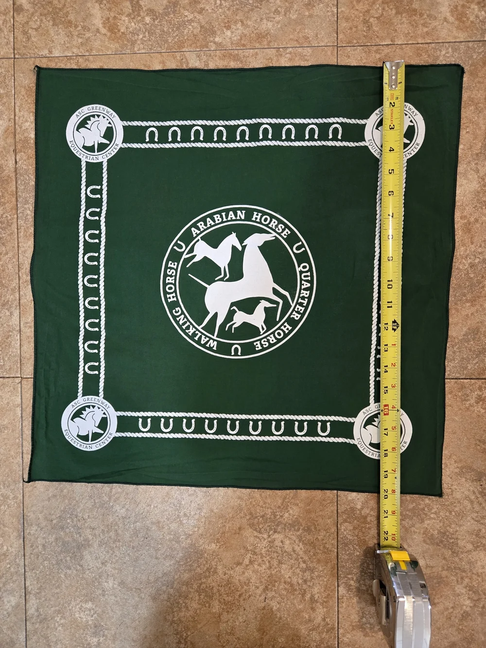 Arabian Horse Quarter Horse Green Scarf Wrap